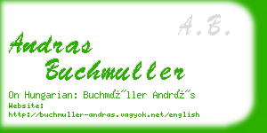 andras buchmuller business card